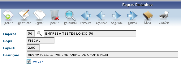 Figura 12 - SUP34202 (Regras Dinâmicas - Regras)