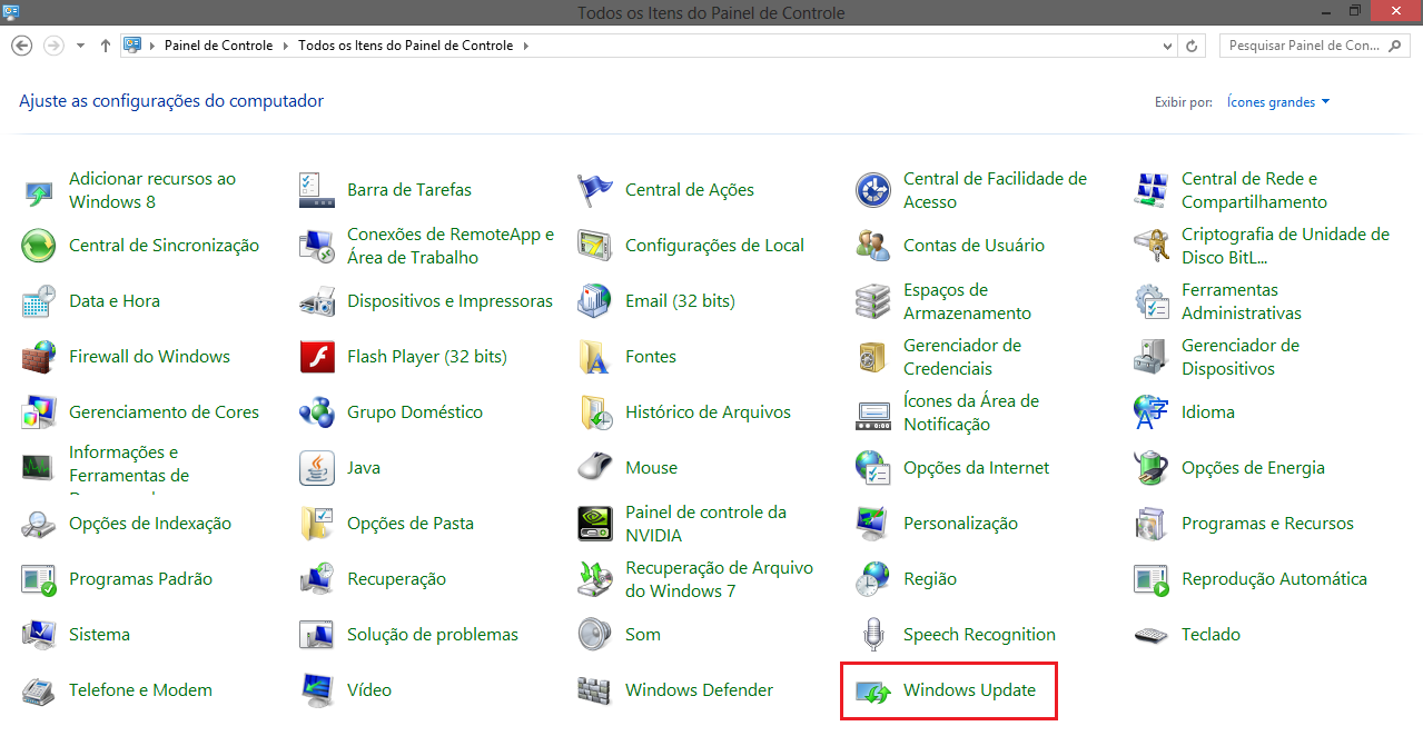 ELEVE > Instalação do Sistema Série 1 Varejo no Windows 8 > update.png